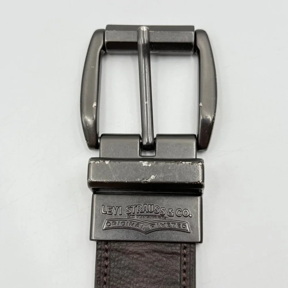 Levi's Reversible Black Brown Belt Synthetic Leather 1.5